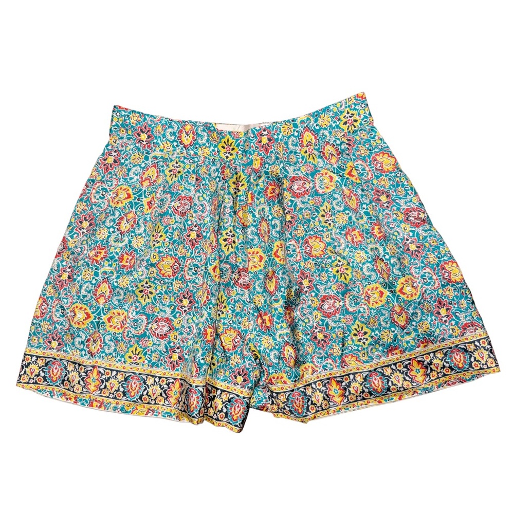 💙💖Lauren Moffatt‎ Anthropologie Floral Silk Shorts Bohemian Maximalist Resort